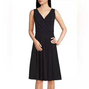 Lands' End Black Fit and Flare Dress